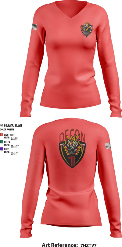 272 Chemical Company 69380602 Women's Long Sleeve V-neck Shirt - 1