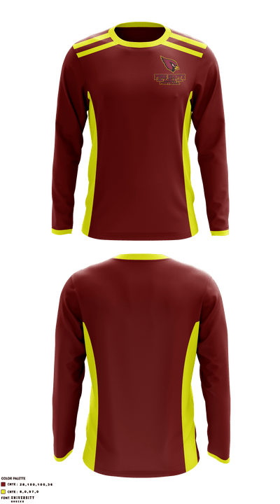 Pine Grove Area High School Football 53011629 Long Sleeve Performance Shirt - 1