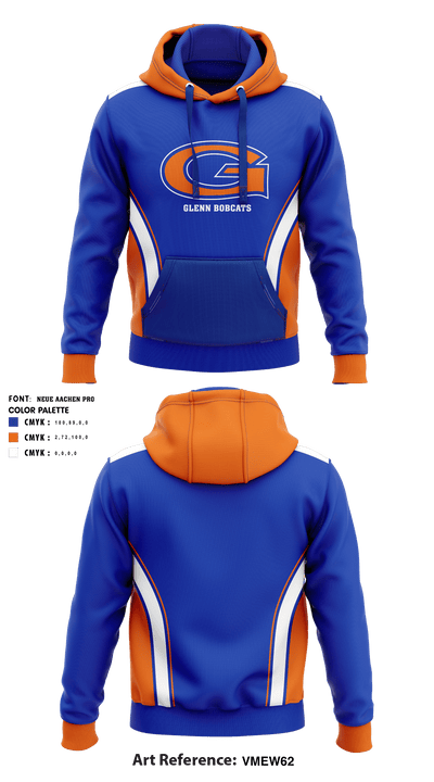 Robert B Glenn High School Golf 80901007 Hoodie - 2