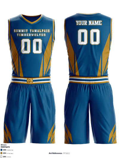 Summit Tamalpais Timberwolves Basketball 94450039 Basketball Uniform - 1