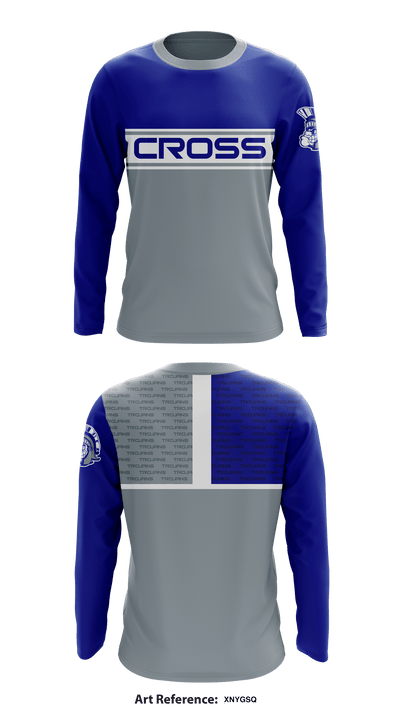 Cross Trojans 32713936 Long Sleeve Performance Shirt - 1