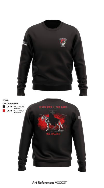 B Troop 6-6 CAV 27154728 Crew Neck Sweatshirt - 2
