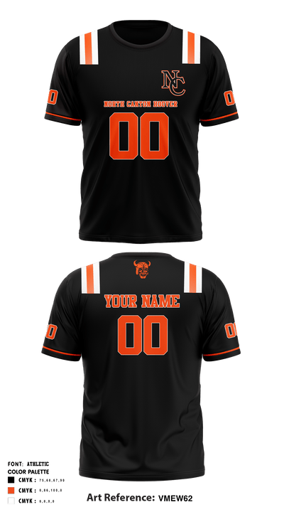 North Canton Hoover Football 75864683 Short Sleeve Performance Shirt - 10