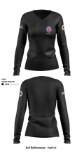 349th Med Aug Det 13943093 Women's Long Sleeve V-neck Shirt - 1
