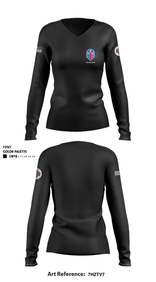 Women's Long Sleeve Vneck Shirt, , Army, Teamtime, Team time, sublimation, custom sports apparel, team uniforms, spirit wear, spiritwear, sports uniforms, custom shirts, team store, custom team store, fundraiser sports, apparel fundraiser