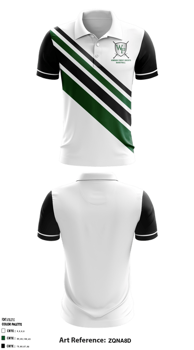 Windsor Forest High School Basketball 24228459 Short Sleeve Performance Polo - 1