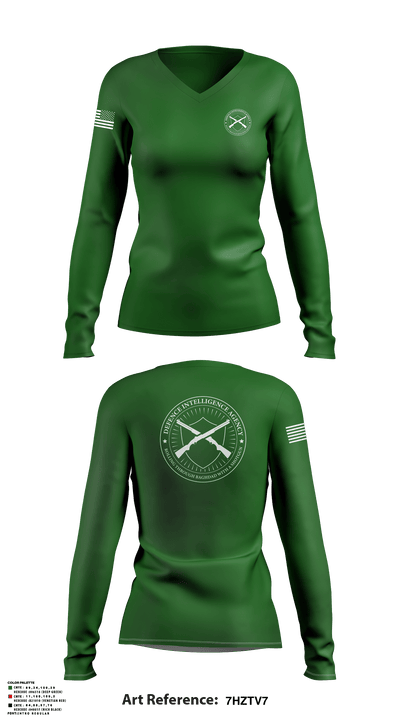 DIA 53596976 Women's Long Sleeve V-neck Shirt - 1