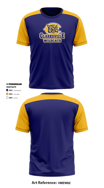 Clarksville High School Volleyball 17780455 Short Sleeve Performance Shirt - 1