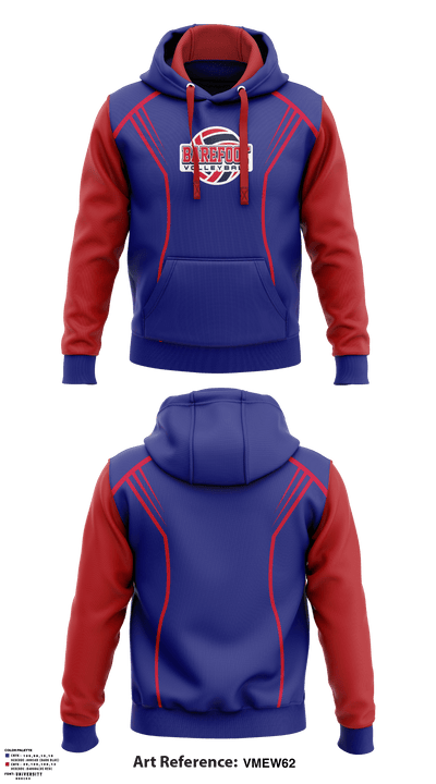 Barefoot Volleyball Club 10143317 Hoodie - 1