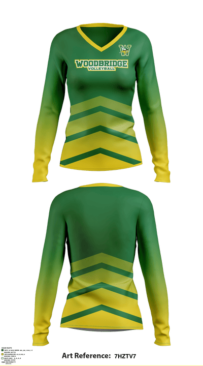 Woodbridge High School Volleyball 47184148 Long Sleeve Performance Shirt - 4