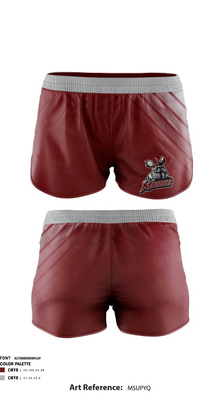 Women's Shorts, Alamosa High School Gymnastics, School Spirit Store, Teamtime, Team time, sublimation, custom sports apparel, team uniforms, spirit wear, spiritwear, sports uniforms, custom shirts, team store, custom team store, fundraiser sports, apparel fundraiser