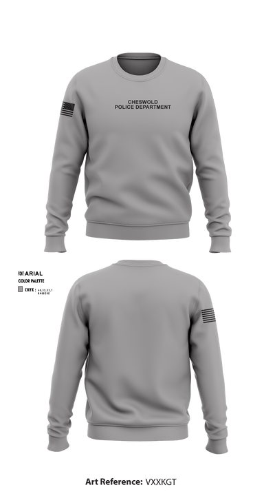 Cheswold Police Department 76769403 Crew Neck Sweatshirt - 1