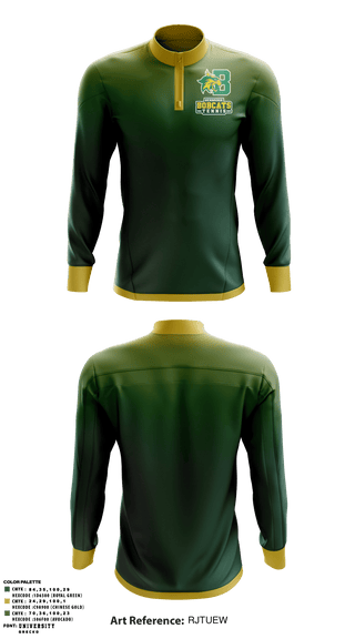 Quarter Zip Jacket, Bobcat Tennis, Tennis, Teamtime, Team time, sublimation, custom sports apparel, team uniforms, spirit wear, spiritwear, sports uniforms, custom shirts, team store, custom team store, fundraiser sports, apparel fundraiser