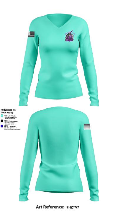 Killswitch force 67580825 Women's Long Sleeve V-neck Shirt - 1