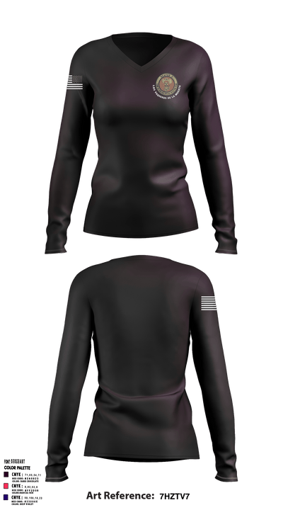 339Th MP Reaper 3 SRT 17106282 Women's Long Sleeve V-neck Shirt - 1