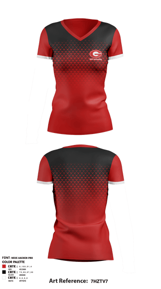 Women's Short Sleeve Vneck Shirt, GHS Swimming, Swimming, Teamtime, Team time, sublimation, custom sports apparel, team uniforms, spirit wear, spiritwear, sports uniforms, custom shirts, team store, custom team store, fundraiser sports, apparel fundraiser