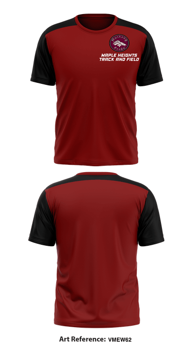 Maple Heights track and field 7243647 Short Sleeve Performance Shirt - 1