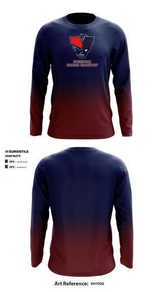 Long Sleeve Performance Shirt, Freedom High School Cross Country, Cross Country, Teamtime, Team time, sublimation, custom sports apparel, team uniforms, spirit wear, spiritwear, sports uniforms, custom shirts, team store, custom team store, fundraiser sports, apparel fundraiser