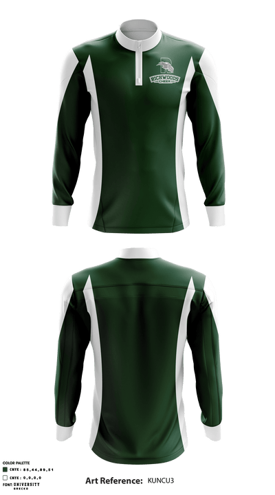 Richwoods High School Cheer 32205156 Quarter Zip Jacket - 1