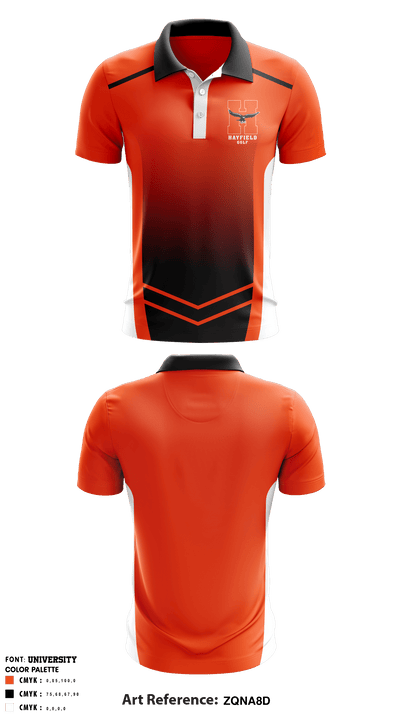 Hayfield Secondary School Golf 92876987 Short Sleeve Performance Polo - 1