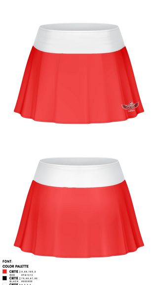 Skort, Renton Redhawks, Tennis, Teamtime, Team time, sublimation, custom sports apparel, team uniforms, spirit wear, spiritwear, sports uniforms, custom shirts, team store, custom team store, fundraiser sports, apparel fundraiser