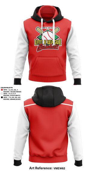 Hoodie, North Henry Youth Baseball Association, Baseball, Teamtime, Team time, sublimation, custom sports apparel, team uniforms, spirit wear, spiritwear, sports uniforms, custom shirts, team store, custom team store, fundraiser sports, apparel fundraiser