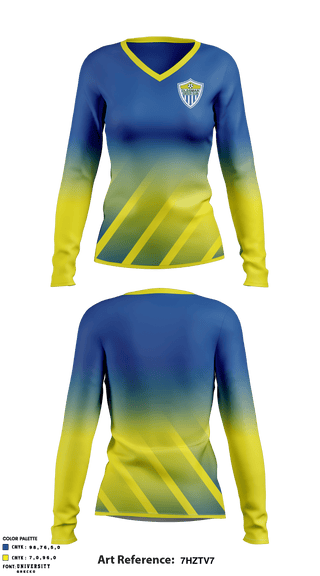 Women's Long Sleeve Vneck Shirt, Oldsmar Soccer Club, Football, Teamtime, Team time, sublimation, custom sports apparel, team uniforms, spirit wear, spiritwear, sports uniforms, custom shirts, team store, custom team store, fundraiser sports, apparel fundraiser