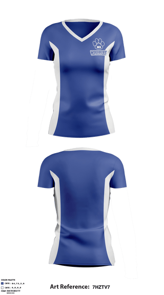 Women's Short Sleeve Vneck Shirt, Woodbury Central Middle School Cheer, School Spirit Store, Teamtime, Team time, sublimation, custom sports apparel, team uniforms, spirit wear, spiritwear, sports uniforms, custom shirts, team store, custom team store, fundraiser sports, apparel fundraiser