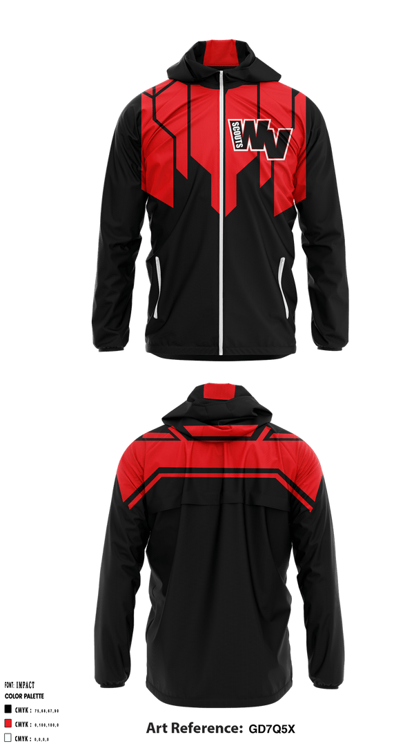 Windbreaker, West Valley Scouts, Football, Teamtime, Team time, sublimation, custom sports apparel, team uniforms, spirit wear, spiritwear, sports uniforms, custom shirts, team store, custom team store, fundraiser sports, apparel fundraiser