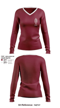 Morton West High School Rugby 27558142 Women's Long Sleeve V-neck Shirt - 1