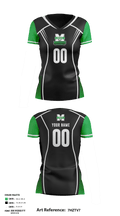 Monahans High School Volleyball 96886197 Women's Short Sleeve V-neck Shirt - 1
