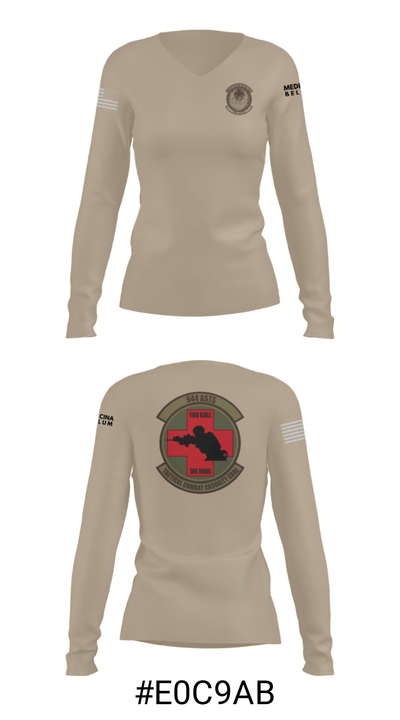 944 ASTS TCCC 40011689 Women's Long Sleeve V-neck Shirt - 27