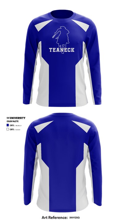 Teaneck High School Cheer 57000242 Long Sleeve Performance Shirt - 1