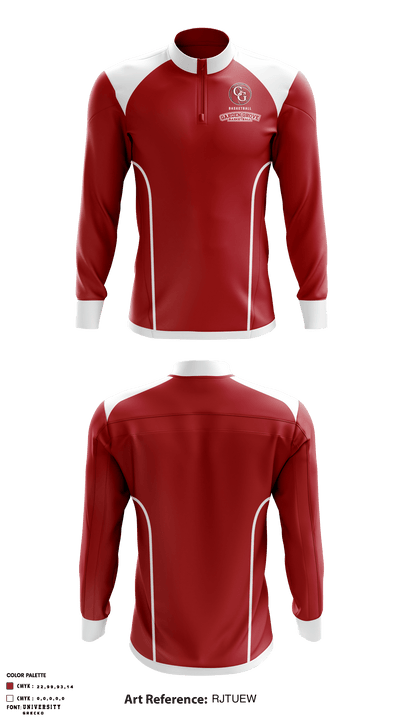 Garden Grove High School Basketball 41100389 Quarter Zip Jacket - 1