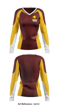 New Hampstead High School Cheer 16755023 Women's Long Sleeve V-neck Shirt - 1
