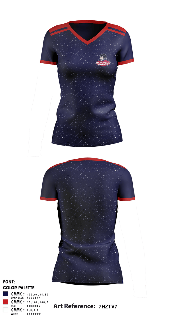 Women's Short Sleeve Vneck Shirt, Patapsco High School Track, Track & Field, Teamtime, Team time, sublimation, custom sports apparel, team uniforms, spirit wear, spiritwear, sports uniforms, custom shirts, team store, custom team store, fundraiser sports, apparel fundraiser