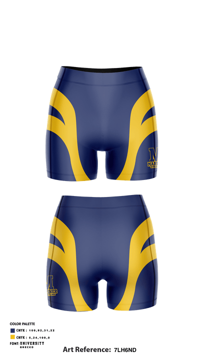 Mariner High School Wrestling 19118180 Women's Compression Shorts - 1