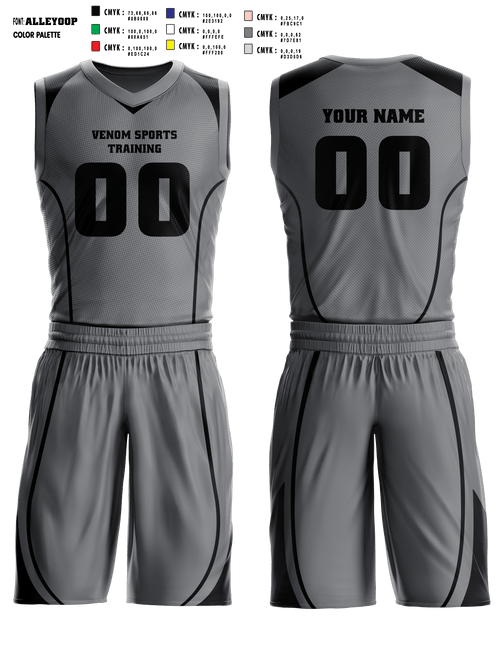 Basketball Uniform, Venom Sports Training, Men's Basketball, Teamtime, Team time, sublimation, custom sports apparel, team uniforms, spirit wear, spiritwear, sports uniforms, custom shirts, team store, custom team store, fundraiser sports, apparel fundraiser