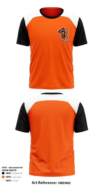 Rome Free Academy Bowling 89272067 Short Sleeve Performance Shirt - 2