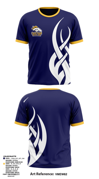 Short Sleeve Performance Shirt, Cape Fear, Bowling, Teamtime, Team time, sublimation, custom sports apparel, team uniforms, spirit wear, spiritwear, sports uniforms, custom shirts, team store, custom team store, fundraiser sports, apparel fundraiser