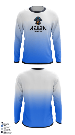 Long Sleeve Performance Shirt, Azusa High School Tennis, Tennis, Teamtime, Team time, sublimation, custom sports apparel, team uniforms, spirit wear, spiritwear, sports uniforms, custom shirts, team store, custom team store, fundraiser sports, apparel fundraiser