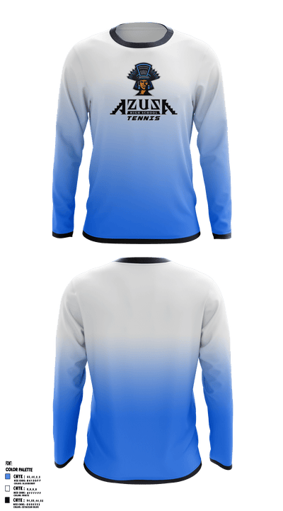 Azusa High School Tennis 24011591 Long Sleeve Performance Shirt - 1