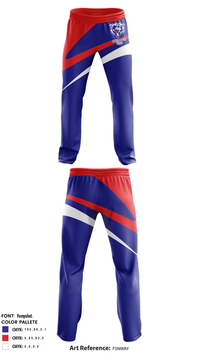 West Beaumont Bruins Intermediate Football League 61782474 Sweatpants - 1