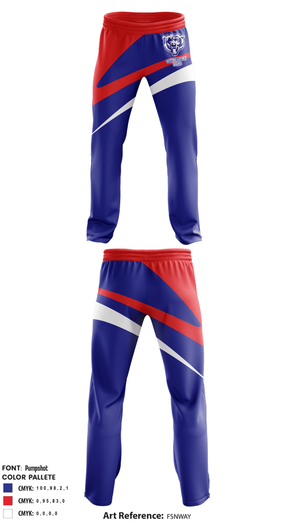 Sweatpants, West Beaumont Bruins Intermediate Football League, Football, Teamtime, Team time, sublimation, custom sports apparel, team uniforms, spirit wear, spiritwear, sports uniforms, custom shirts, team store, custom team store, fundraiser sports, apparel fundraiser