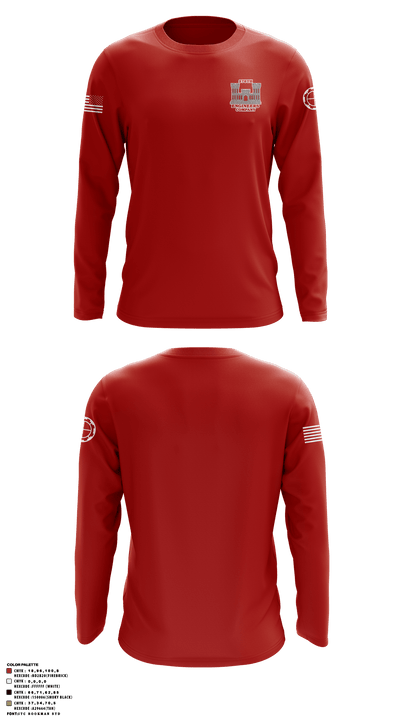 276th engineer company 74055705 Long Sleeve Performance Shirt - 1