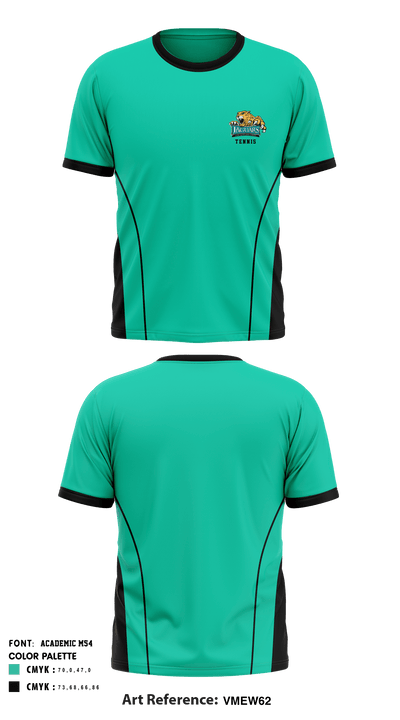 Glen Allen High School Tennis 78396465 Short Sleeve Performance Shirt - 1