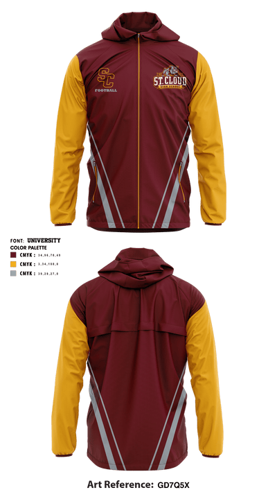 Saint Cloud High School Football 42249478 Windbreaker - 1