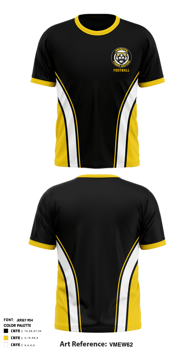 Cleveland Heights High School Football 61040055 Short Sleeve Performance Shirt - 1