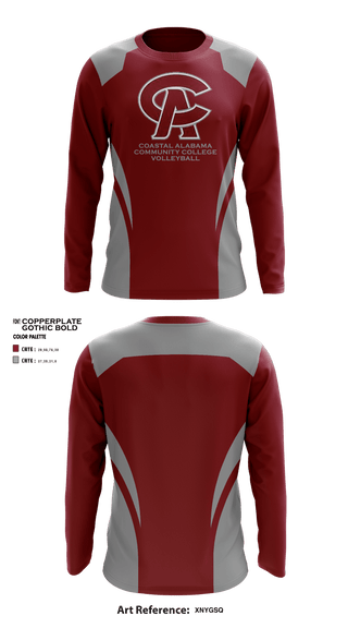 Long Sleeve Rash Guard Shirt, Coastal Alabama Community College Volleyball, Men's Volleyball, Teamtime, Team time, sublimation, custom sports apparel, team uniforms, spirit wear, spiritwear, sports uniforms, custom shirts, team store, custom team store, fundraiser sports, apparel fundraiser