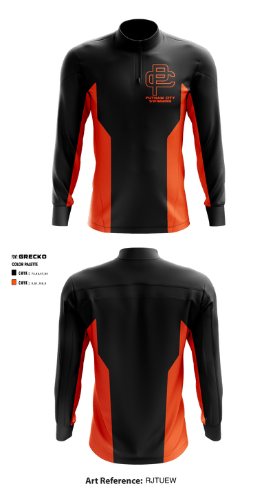 Putnam City High School Swimming 28895365 Quarter Zip Jacket - 1